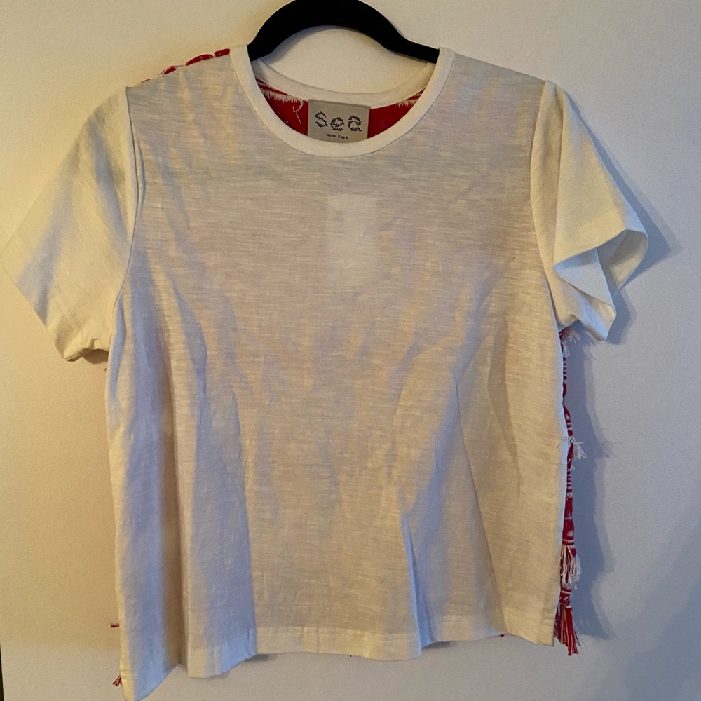SEA mixed media tee